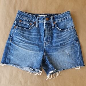 Madewell Curvy High-Rise Distressed Jean Shorts